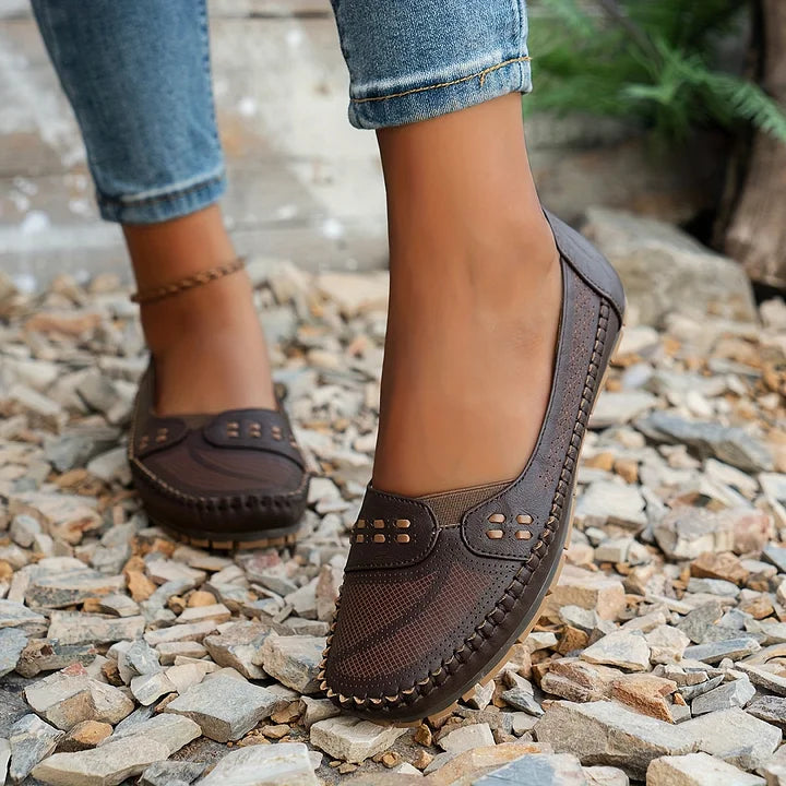 Madeline | Women's Slip-on Loafers with Stitched Style