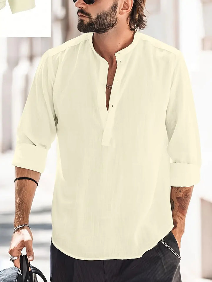 Hugo | Men’s Linen Shirt with Half Sleeves