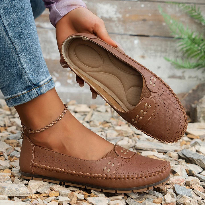 Madeline | Women's Slip-on Loafers with Stitched Style