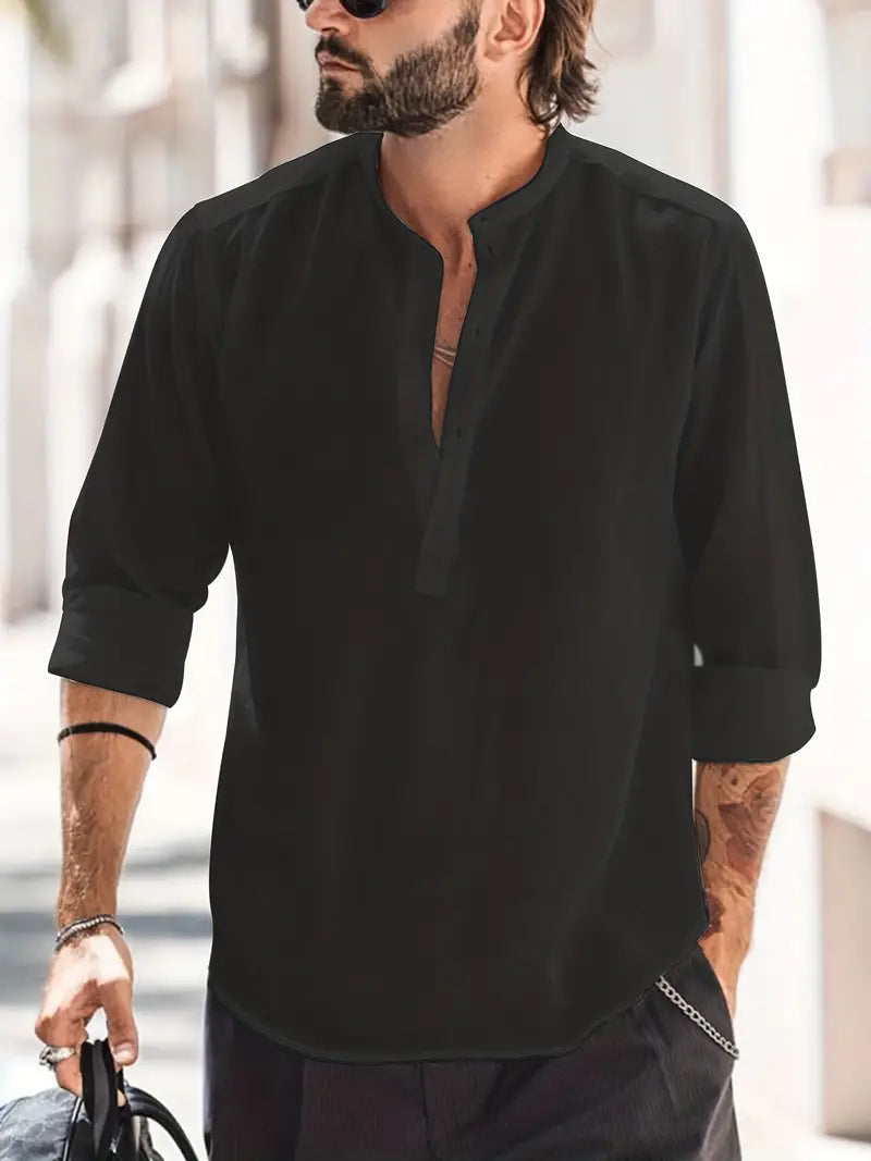 Hugo | Men’s Linen Shirt with Half Sleeves