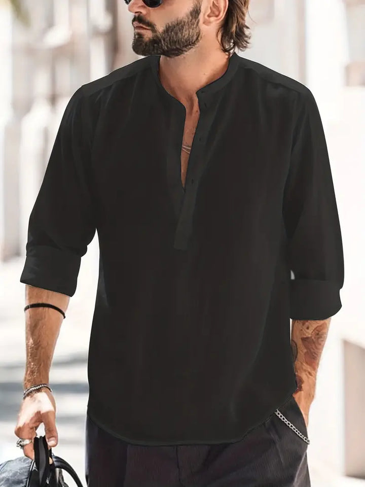 Hugo | Men’s Linen Shirt with Half Sleeves
