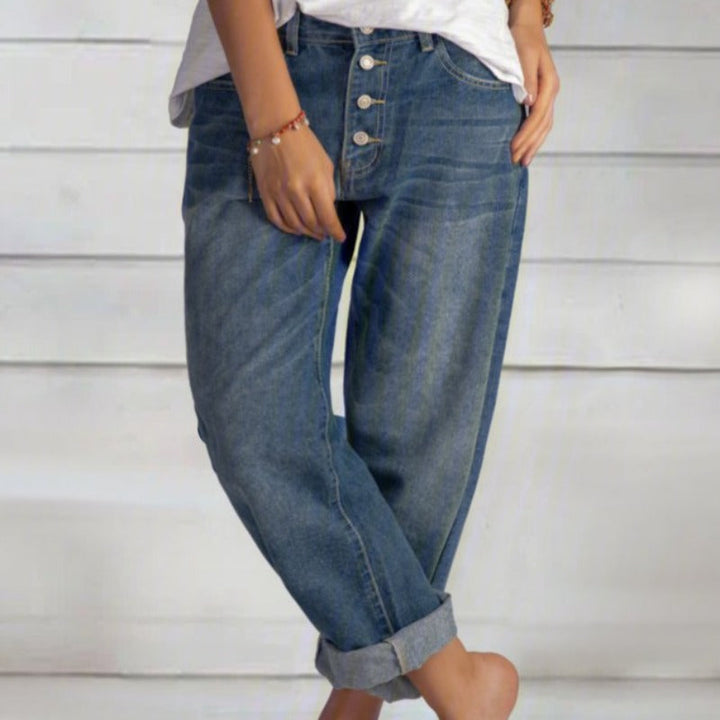Corbine | Women’s Denim Pants with Folded Hem