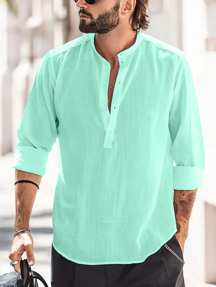Hugo | Men’s Linen Shirt with Half Sleeves
