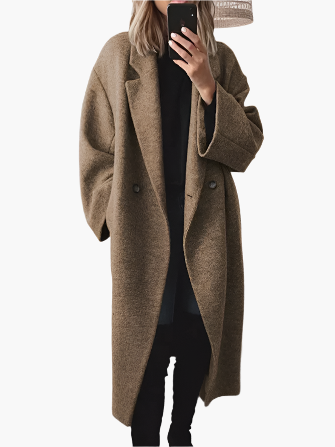 Elena | Women’s Oversized Long Winter Coat with Pocket
