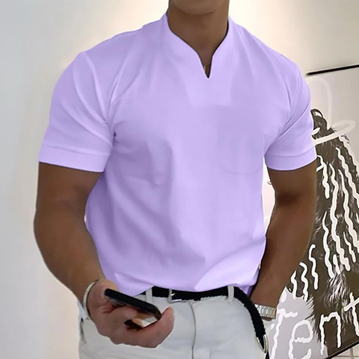 Callum | Men’s Casual Shirt with Chest Pocket and V-neck