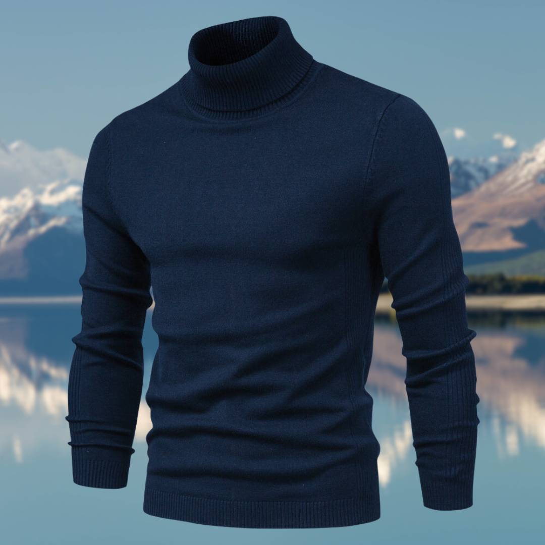 Mico | Men's Turtleneck Sweater with Ribbed Style