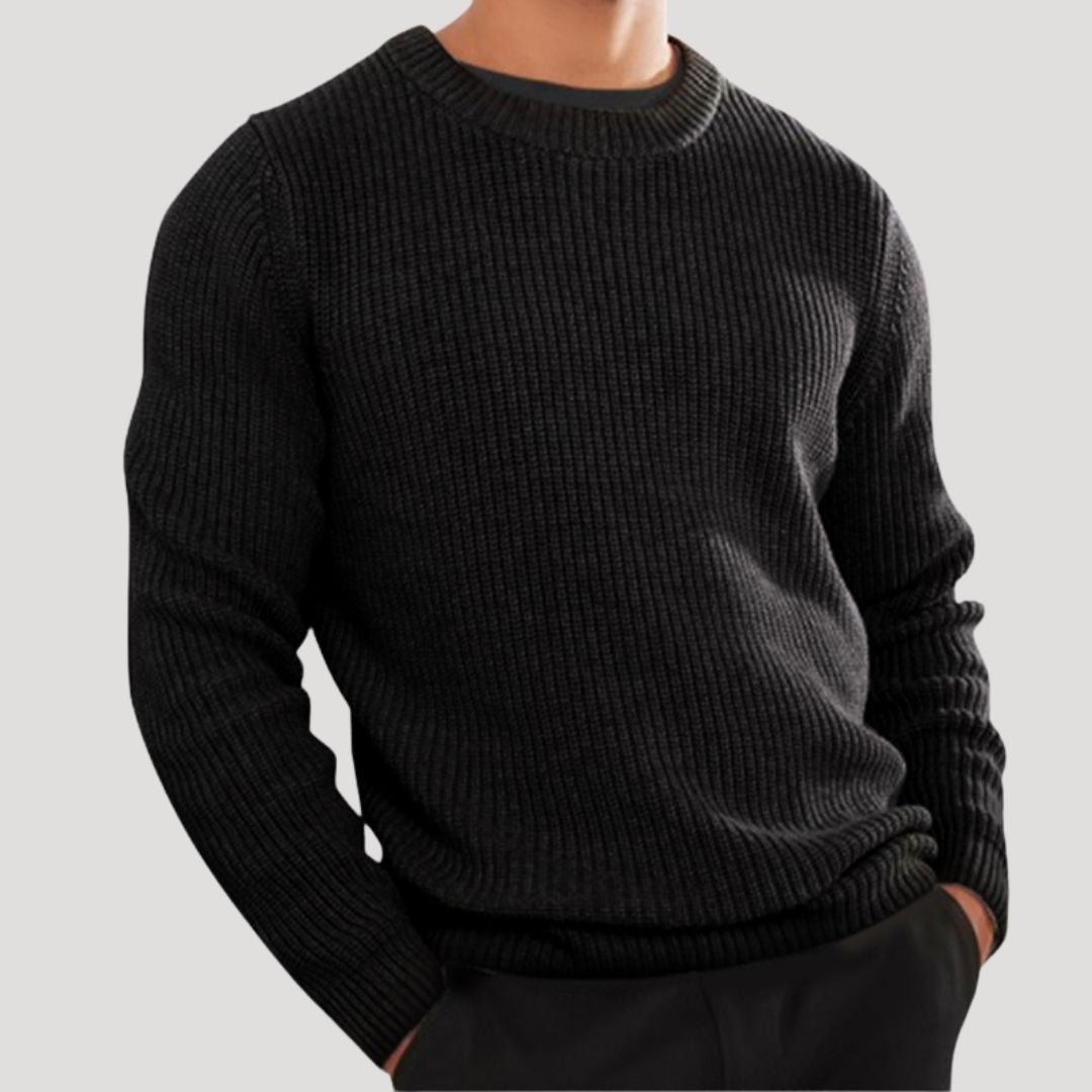 Hiro | Men’s Knit Winter Sweater with Crew-Neck