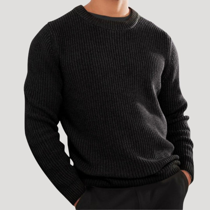 Hiro | Men’s Knit Winter Sweater with Crew-Neck