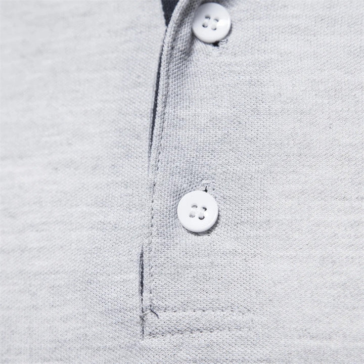 Marvin | Men’s Classic Long-Sleeve Polo Shirt with Embroidered