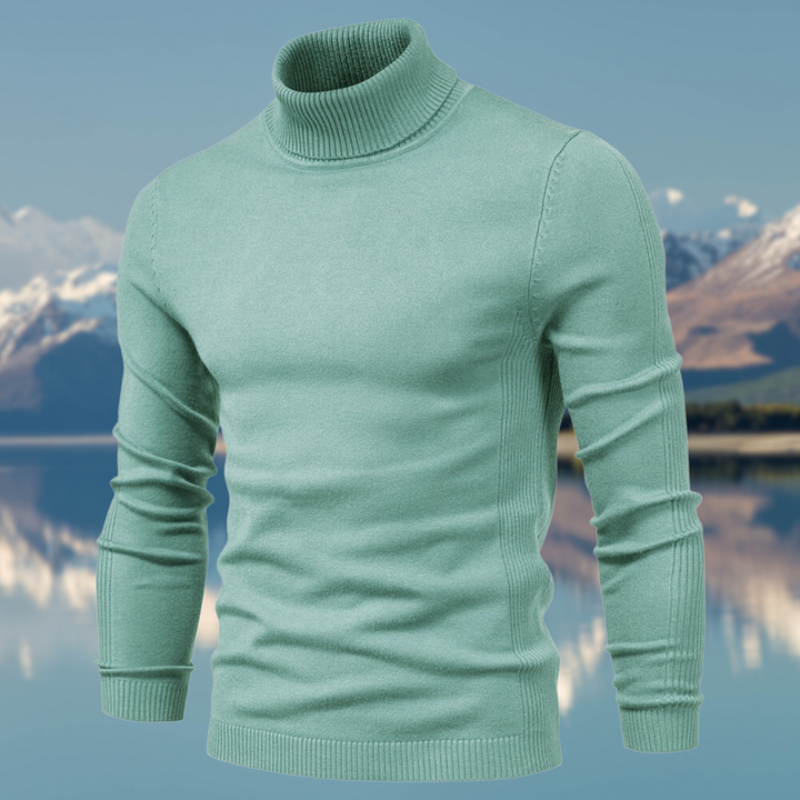 Mico | Men's Turtleneck Sweater with Ribbed Style