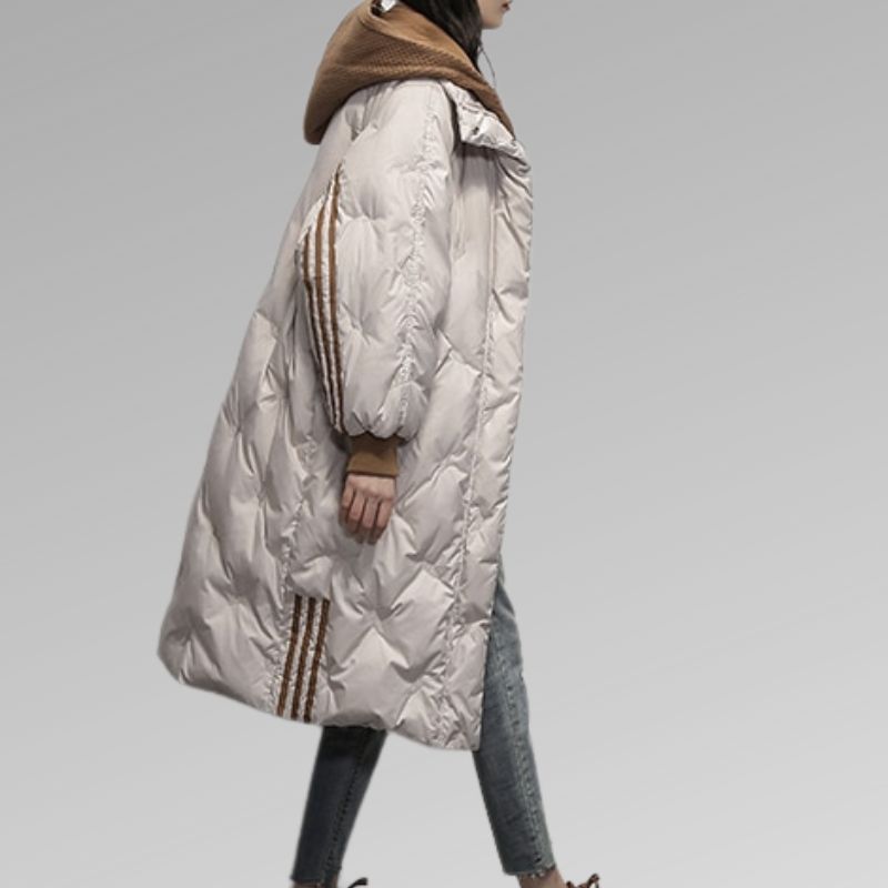 Shaira | Women’s Longline Down Puffer Jacket with Hood