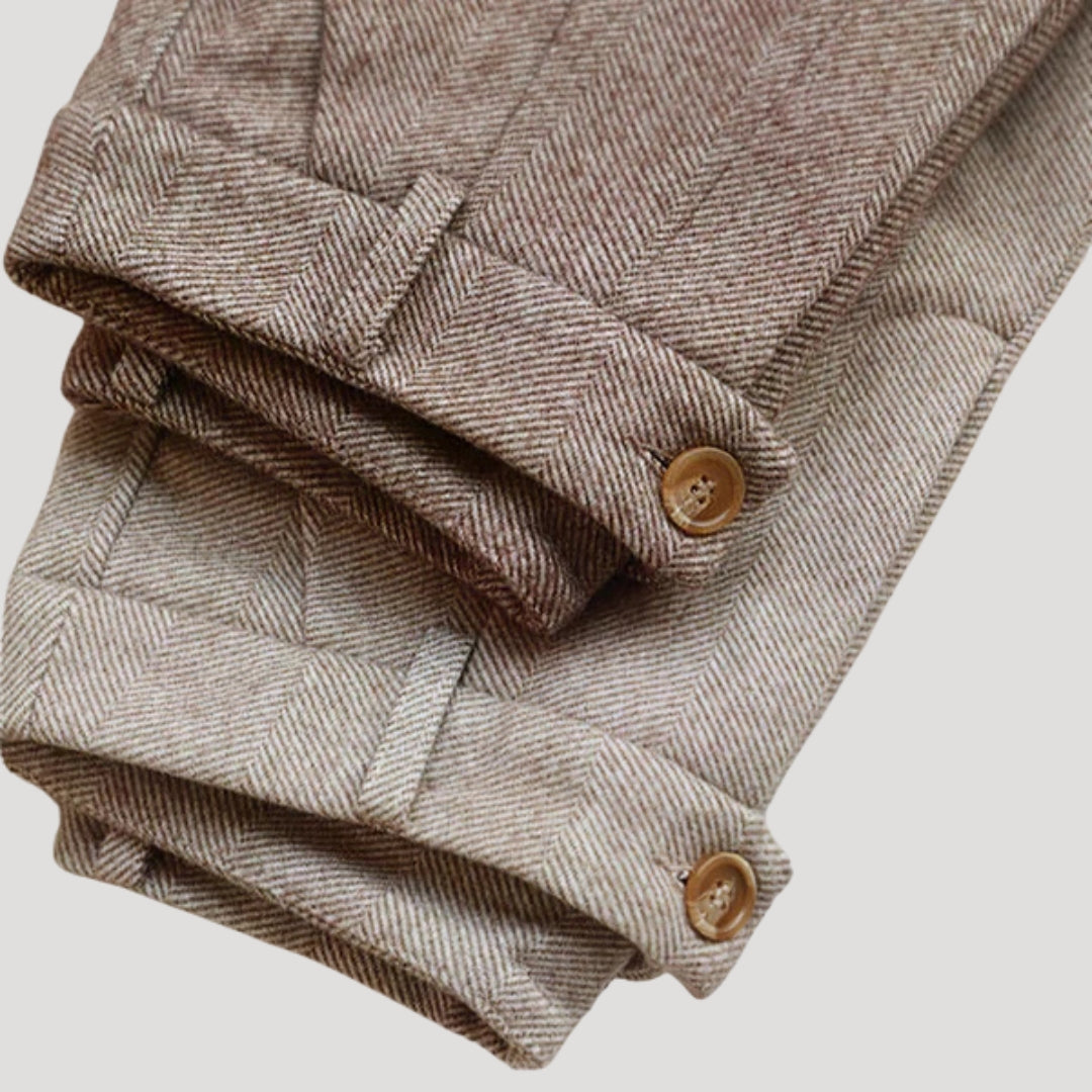 Rowan | Men's Herringbone Tailored Trousers