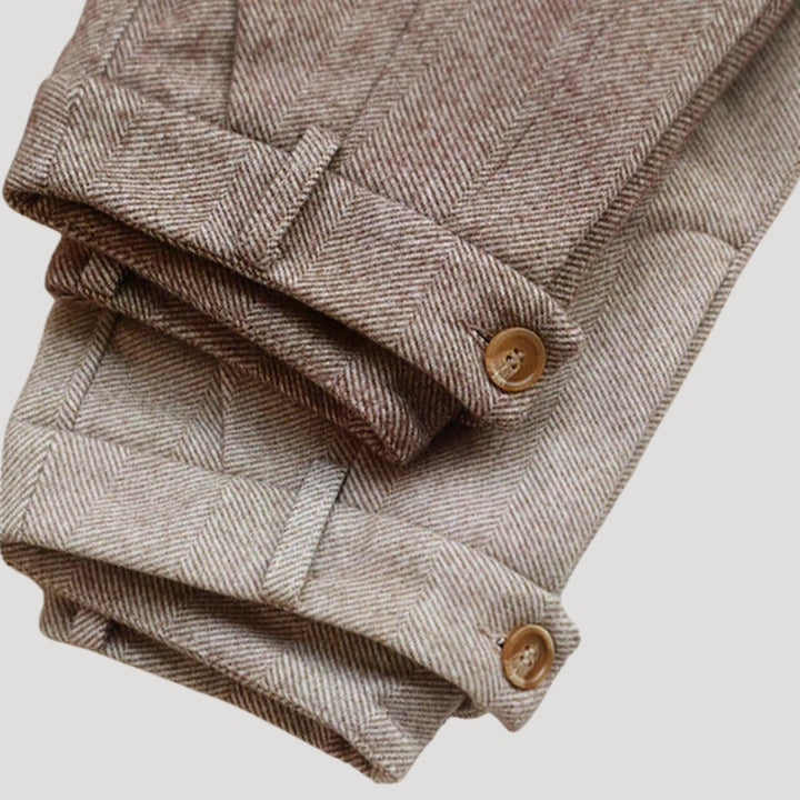 Rowan | Men's Herringbone Tailored Trousers