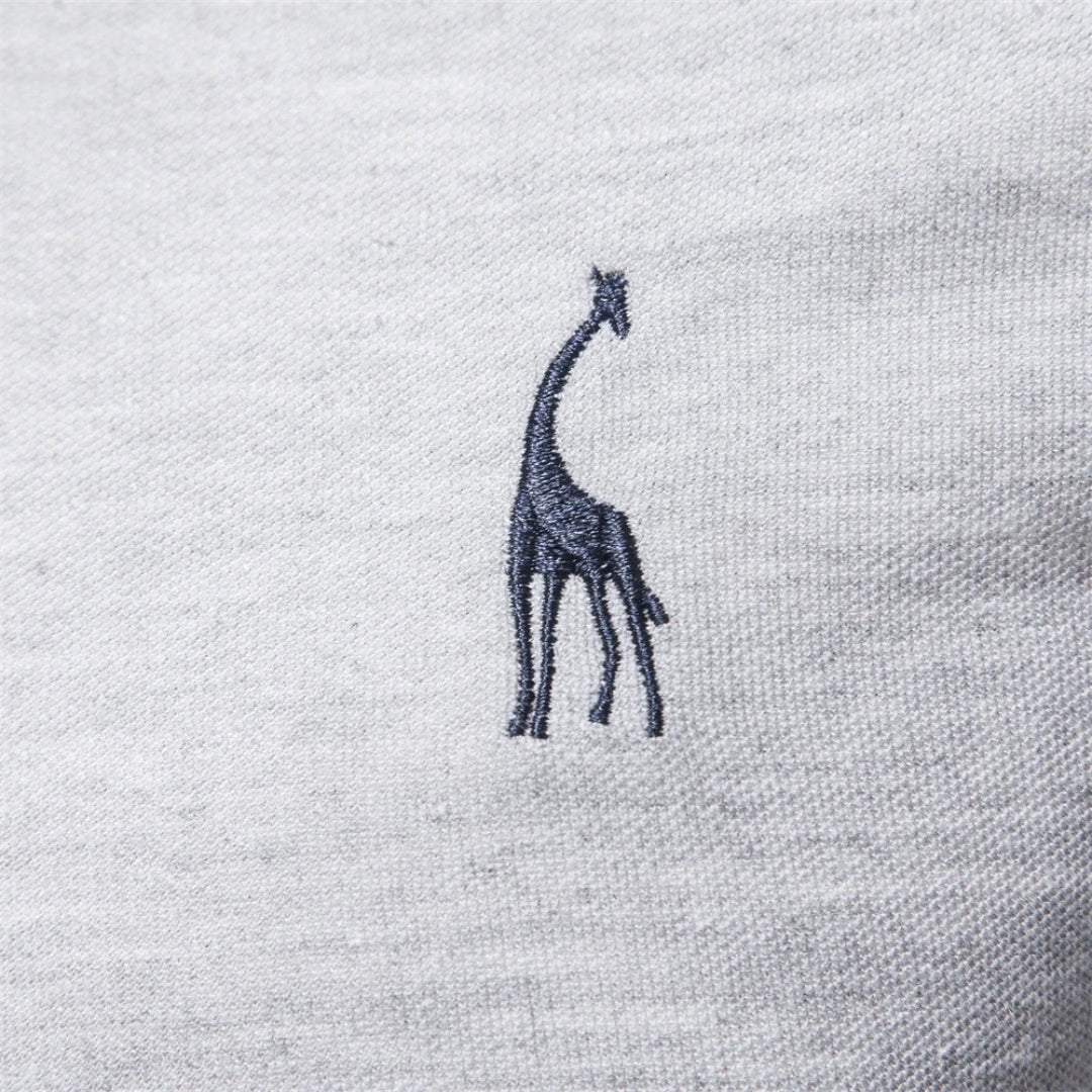 Marvin | Men’s Classic Long-Sleeve Polo Shirt with Embroidered