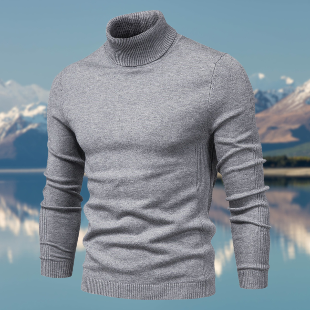 Mico | Men's Turtleneck Sweater with Ribbed Style