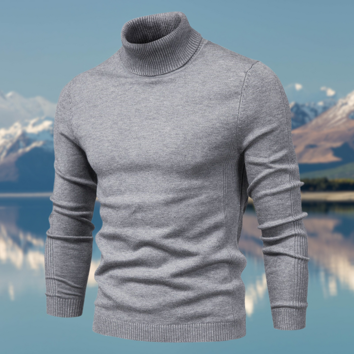 Mico | Men's Turtleneck Sweater with Ribbed Style