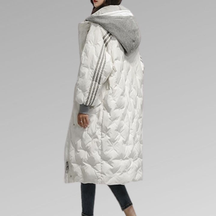Shaira | Women’s Longline Down Puffer Jacket with Hood