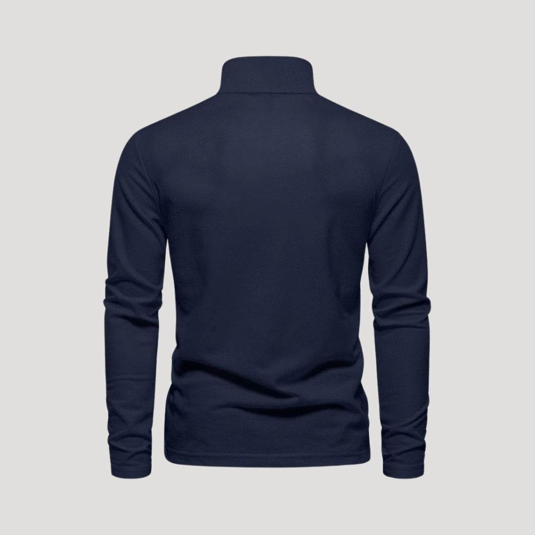 Marvin | Men’s Classic Long-Sleeve Polo Shirt with Embroidered