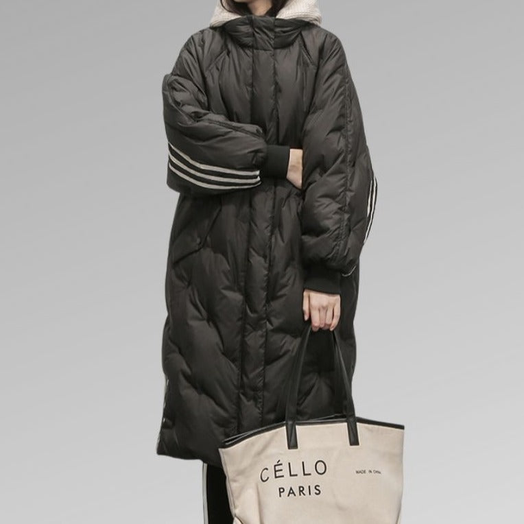 Shaira | Women’s Longline Down Puffer Jacket with Hood