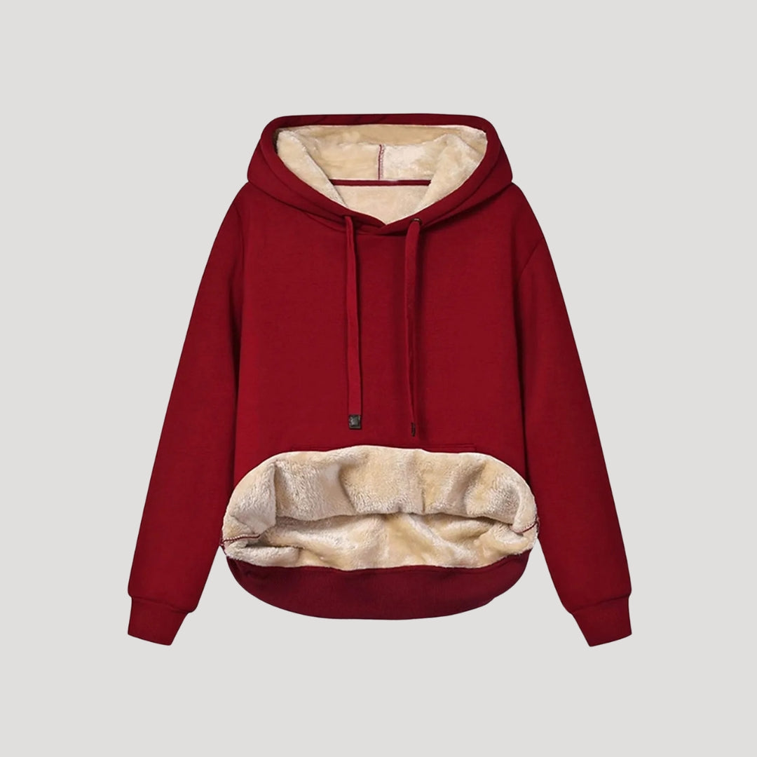 Talia | Women’s Fleece Lined Hooded Sweater with Drawstring