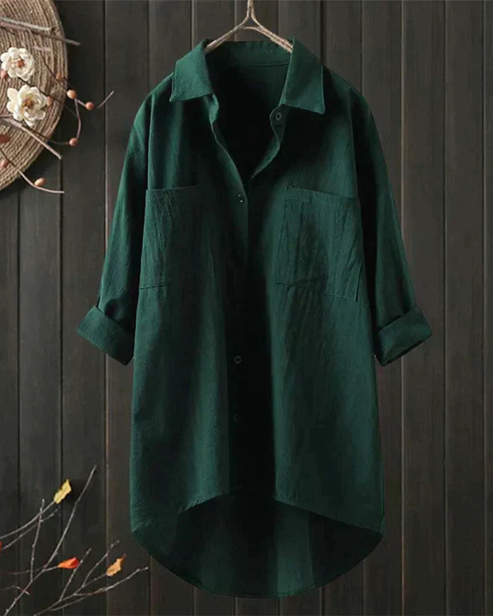Jesse | Women's Folded Sleeve Shirt Dress with Buttons
