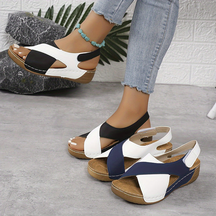 Selene | Women’s Orthopedic Criss-cross Wedge Sandals