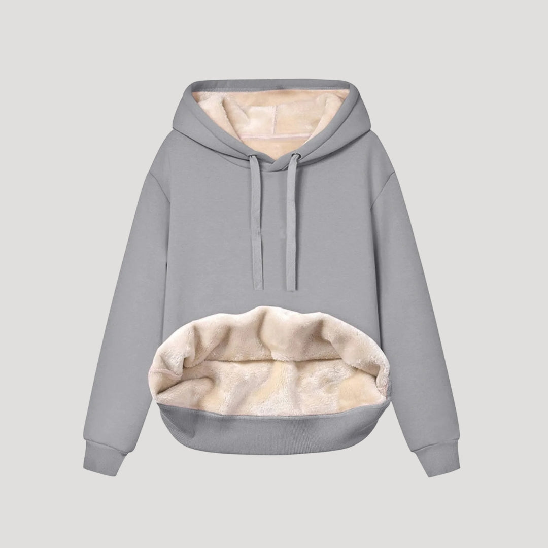Talia | Women’s Fleece Lined Hooded Sweater with Drawstring