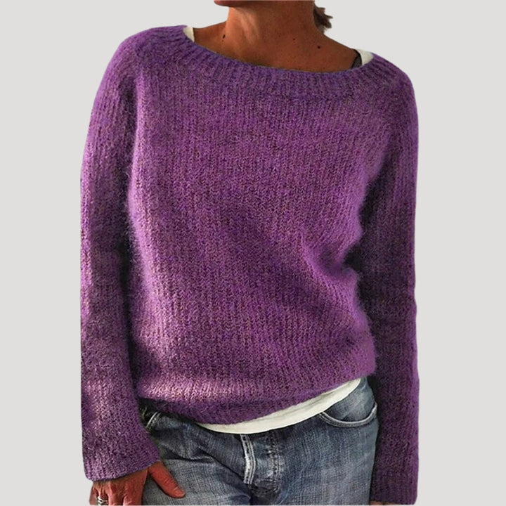 Esmeralda | Women’s Soft Knit Sweater with Boatneck