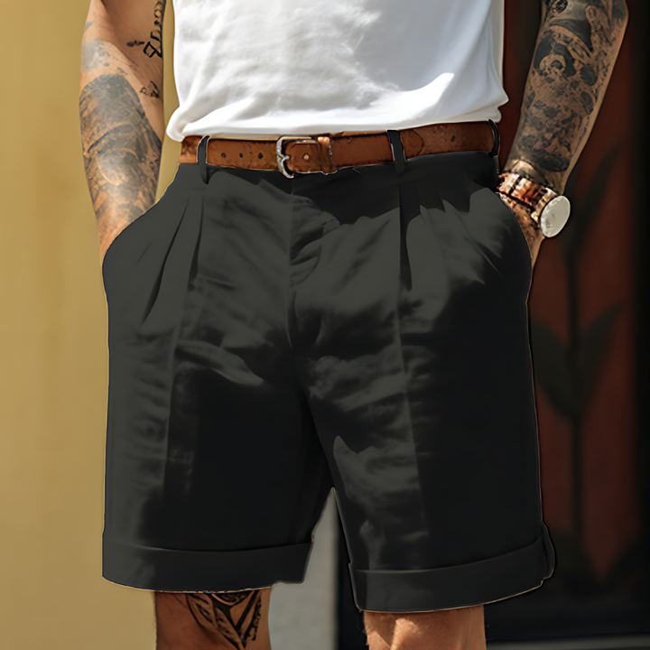 Jasper | Men’s Smart Casual Summer Shorts with Folded Hem