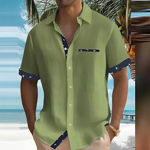 Auckland | Men’s Short-Sleeve  Summer Shirt with One Pocket