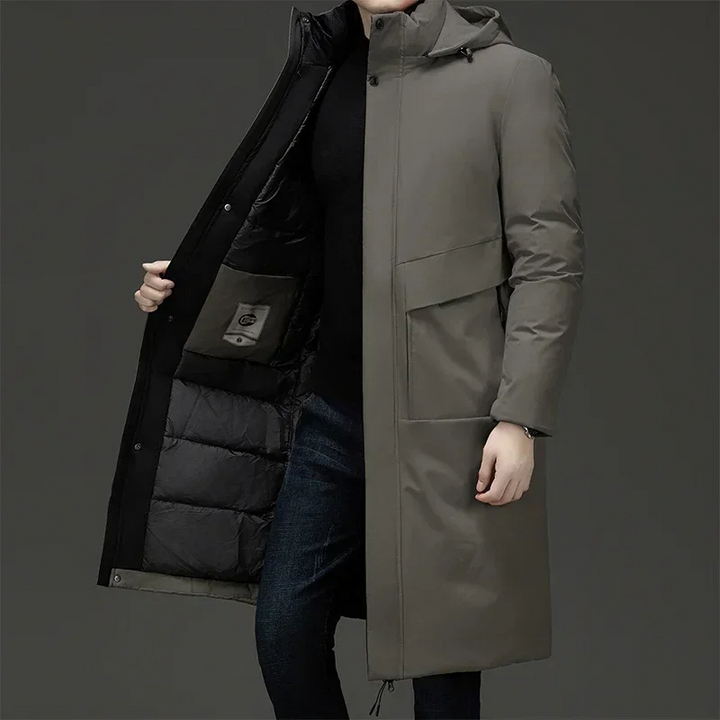 Torvik | Men's Mid-length Quilted Parka with Hood
