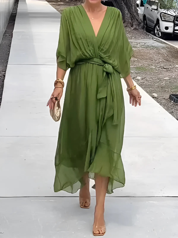 Lori | Women's Timeless Wrap Midi Dress