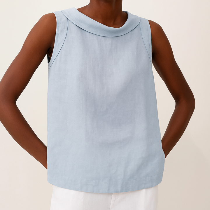 Ella | Women's Sleeveless Collar Lightweight Top