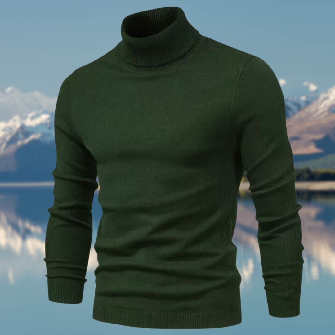 Mico | Men's Turtleneck Sweater with Ribbed Style