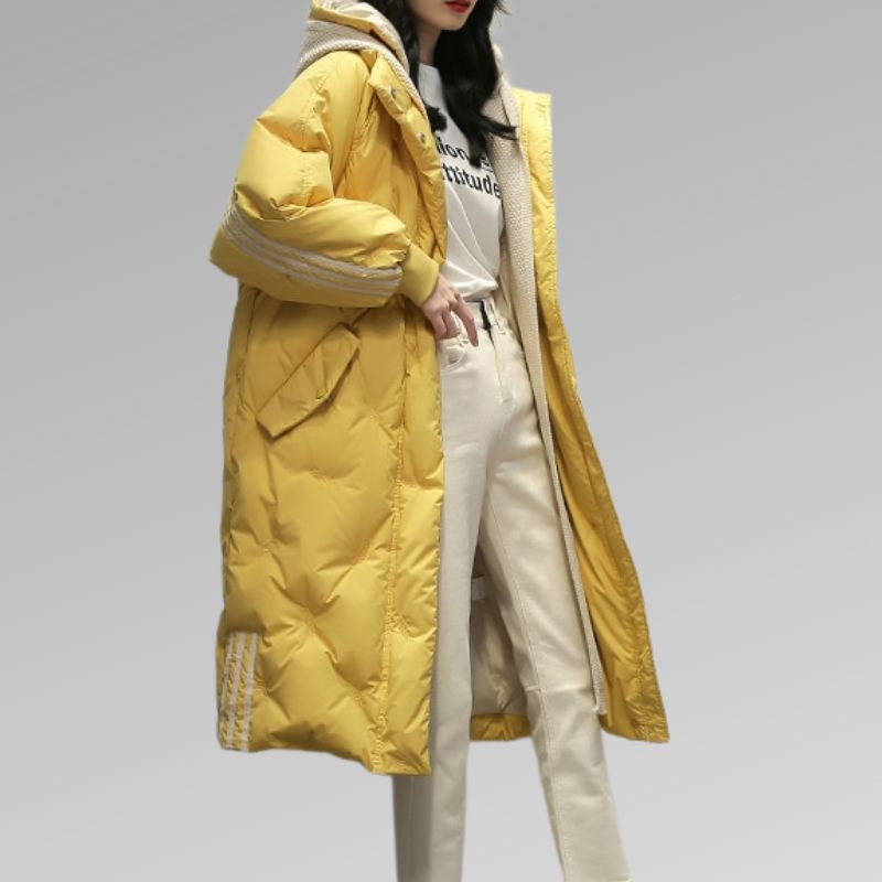 Shaira | Women’s Longline Down Puffer Jacket with Hood