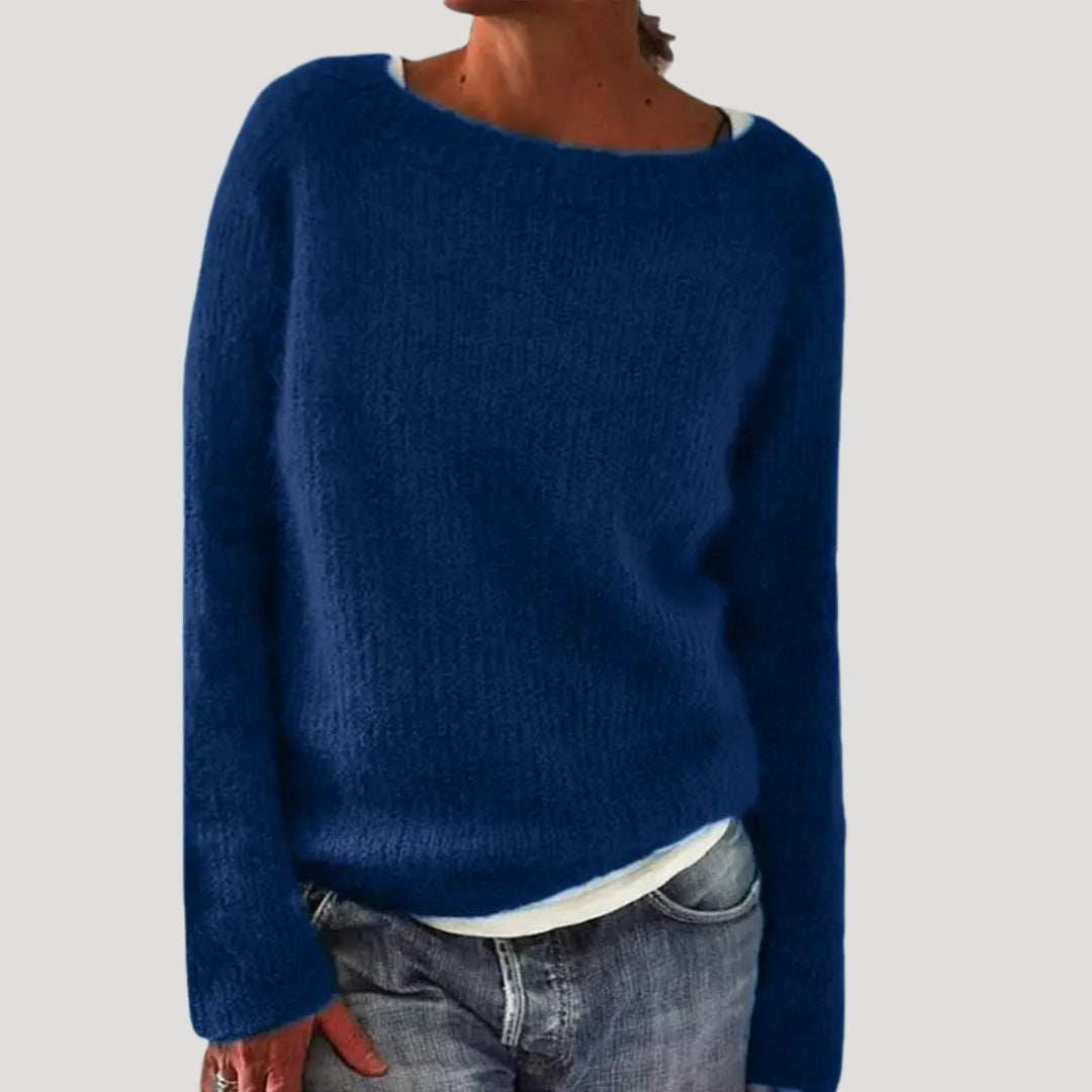 Esmeralda | Women’s Soft Knit Sweater with Boatneck