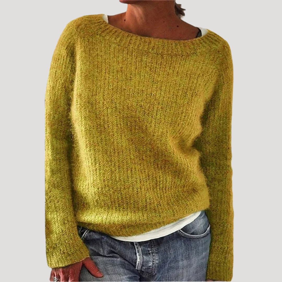 Esmeralda | Women’s Soft Knit Sweater with Boatneck