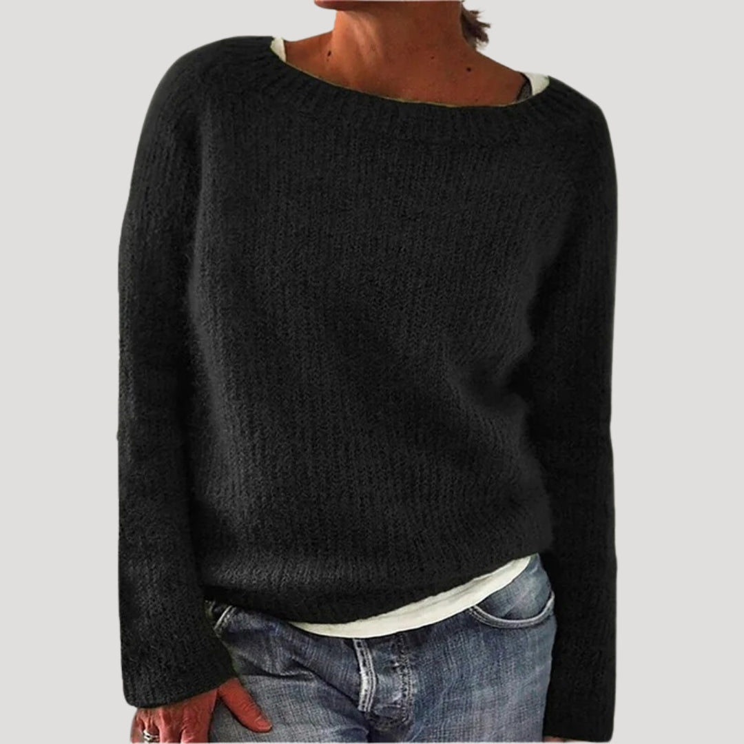 Esmeralda | Women’s Soft Knit Sweater with Boatneck