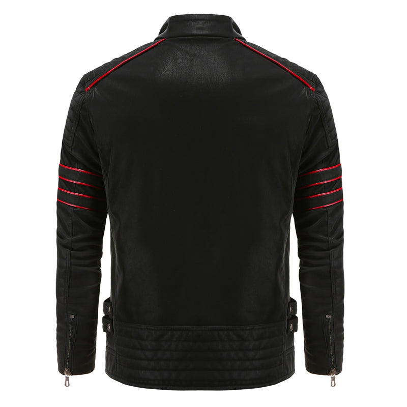 Wilbert| Men's Raging Claw Leather Biker Jacket with Zip Front