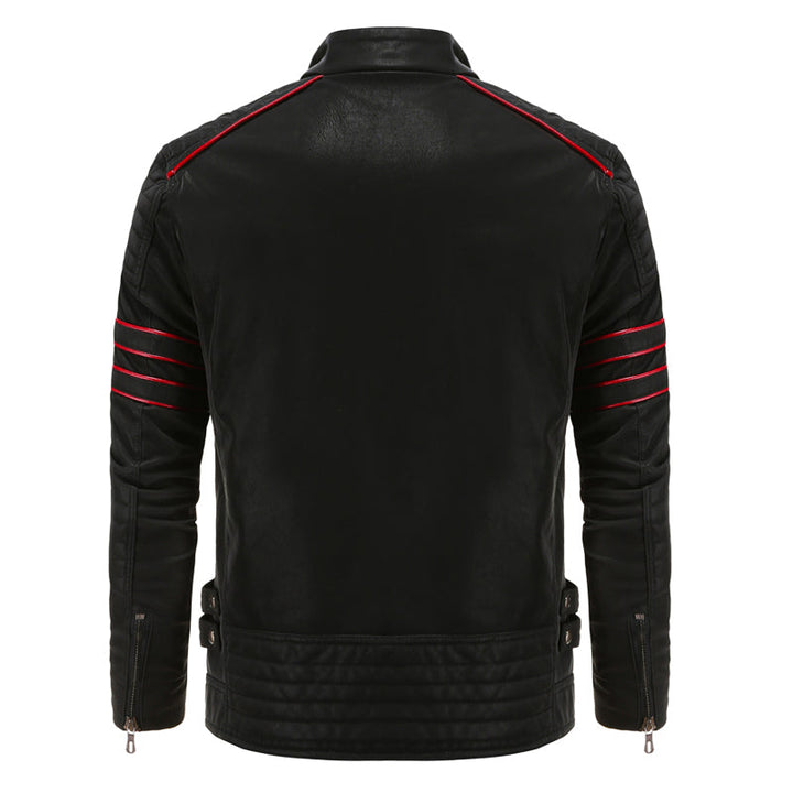 Wilbert| Men's Raging Claw Leather Biker Jacket with Zip Front