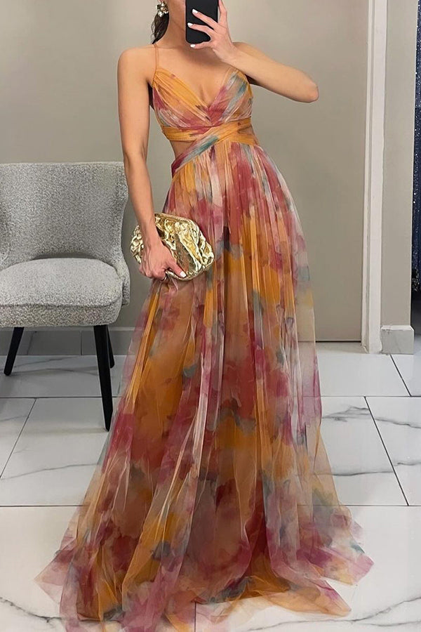 Florentine | Women’s Flowing Cross-Bodice Maxi Dress