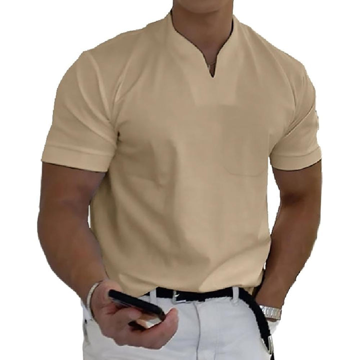 Callum | Men’s Casual Shirt with Chest Pocket and V-neck