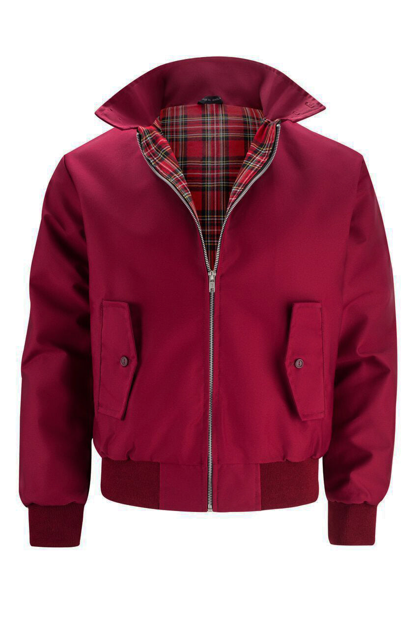 Braxton | Men’s Classic Harrington Jacket with Zip-up
