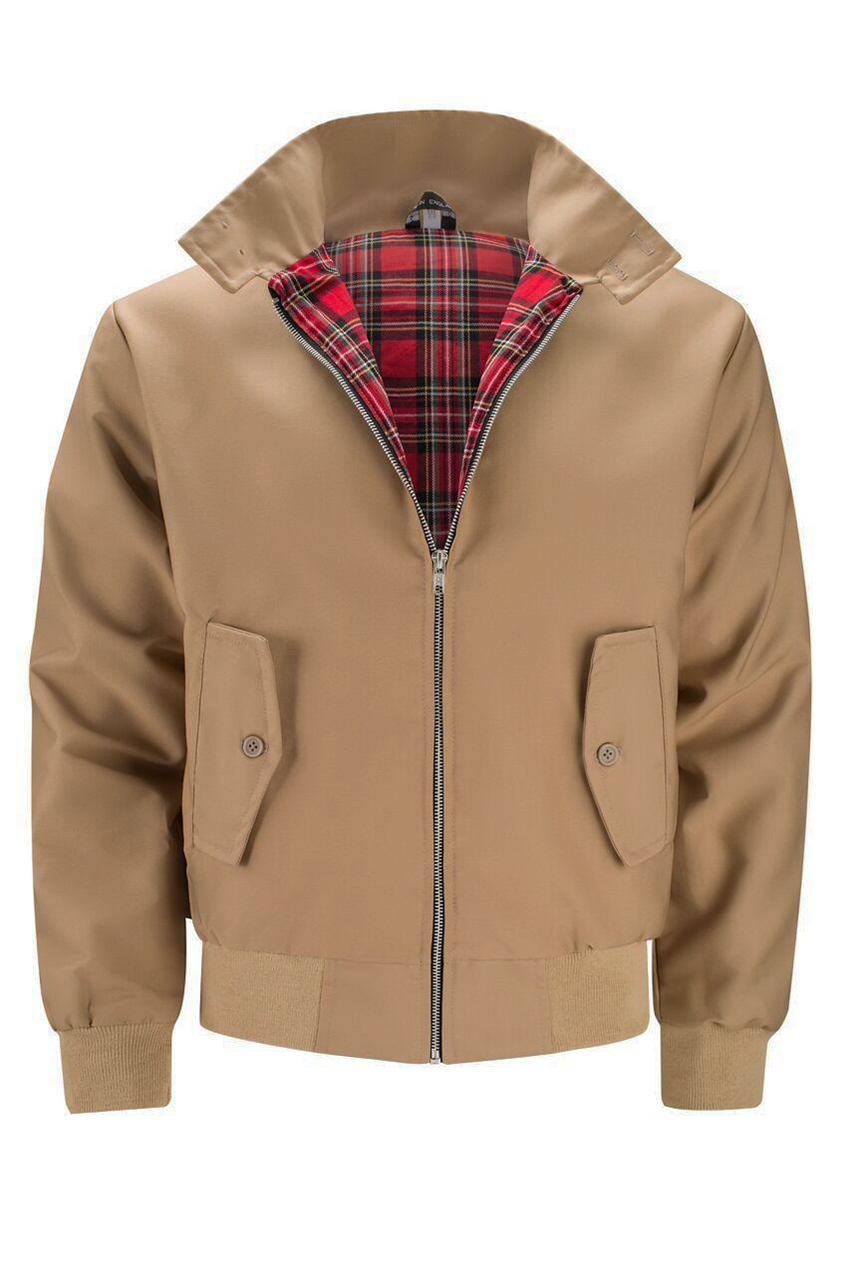 Braxton | Men’s Classic Harrington Jacket with Zip-up