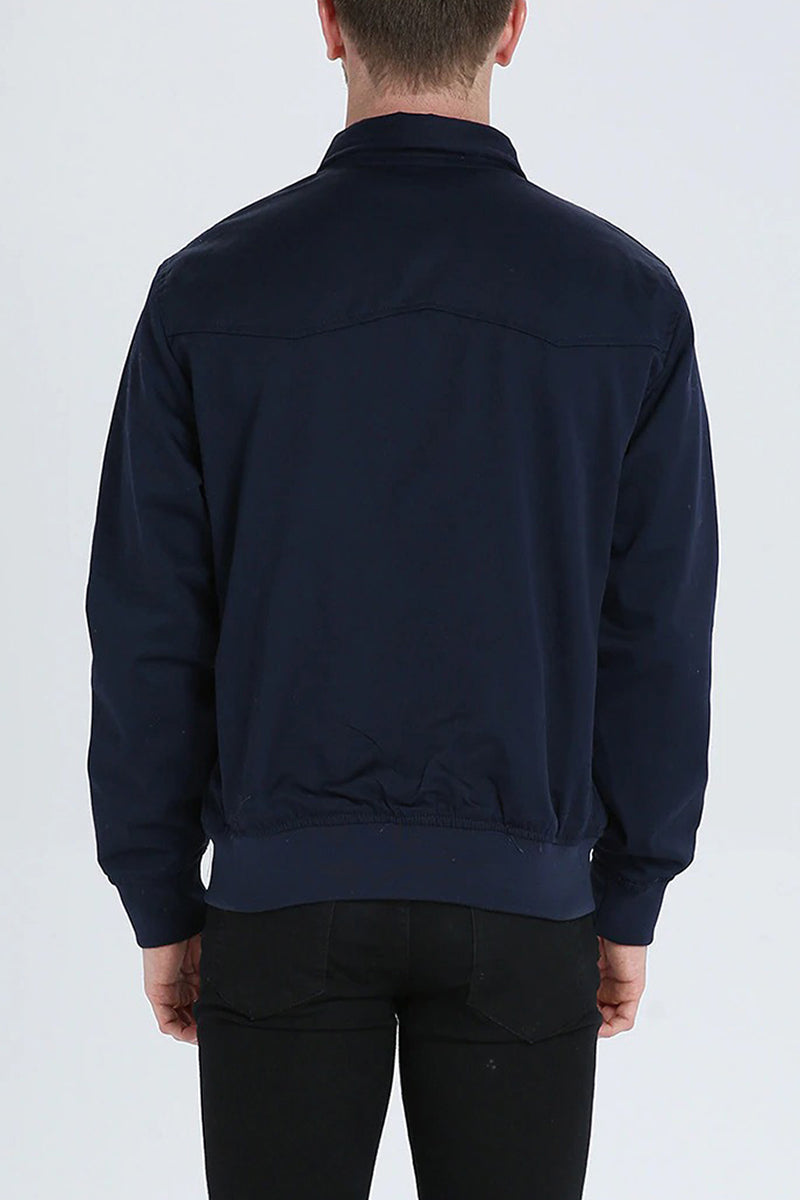Braxton | Men’s Classic Harrington Jacket with Zip-up