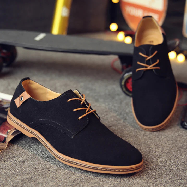 Harron | Men’s Orthopedic Suede Shoes with Lace-Up