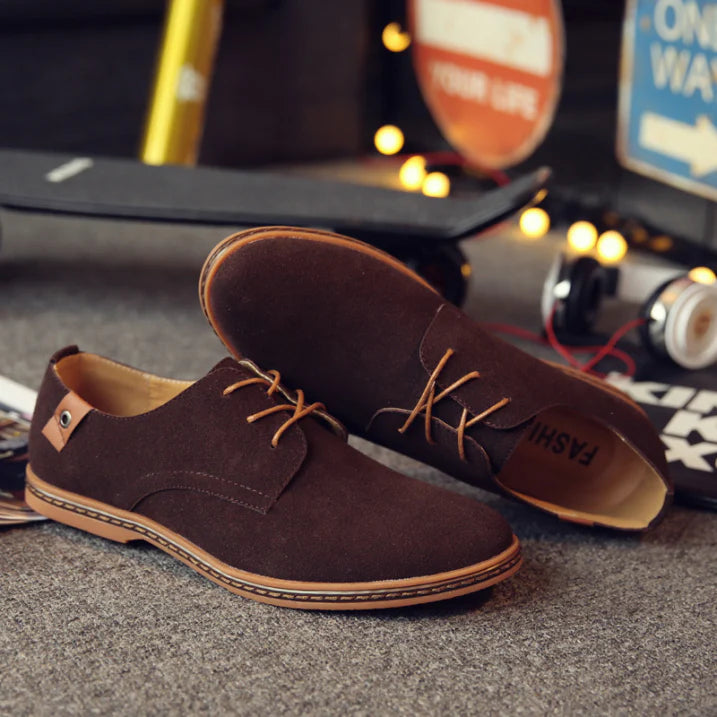 Harron | Men’s Orthopedic Suede Shoes with Lace-Up