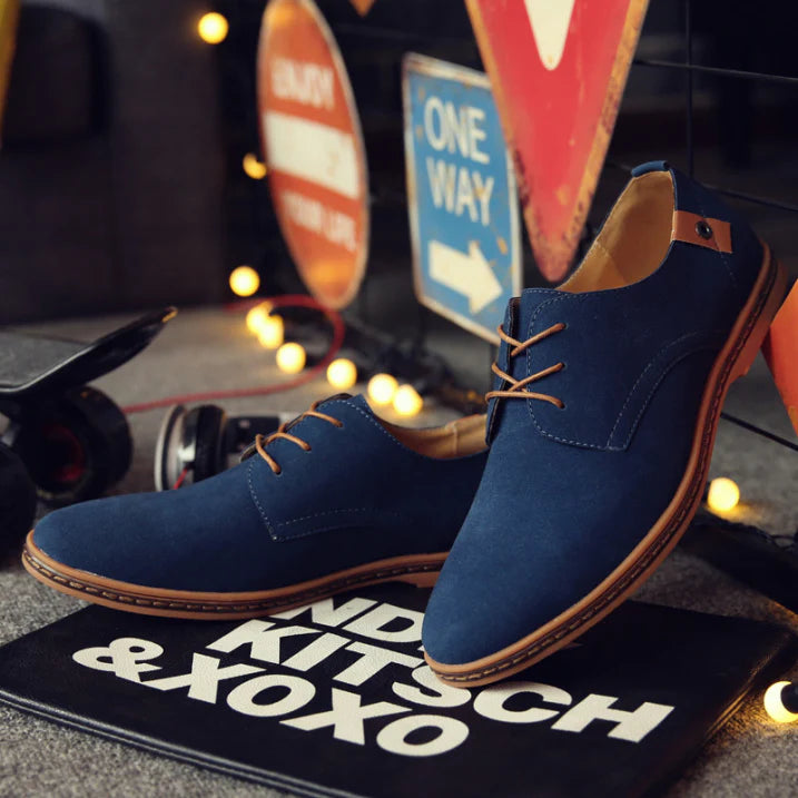 Harron | Men’s Orthopedic Suede Shoes with Lace-Up