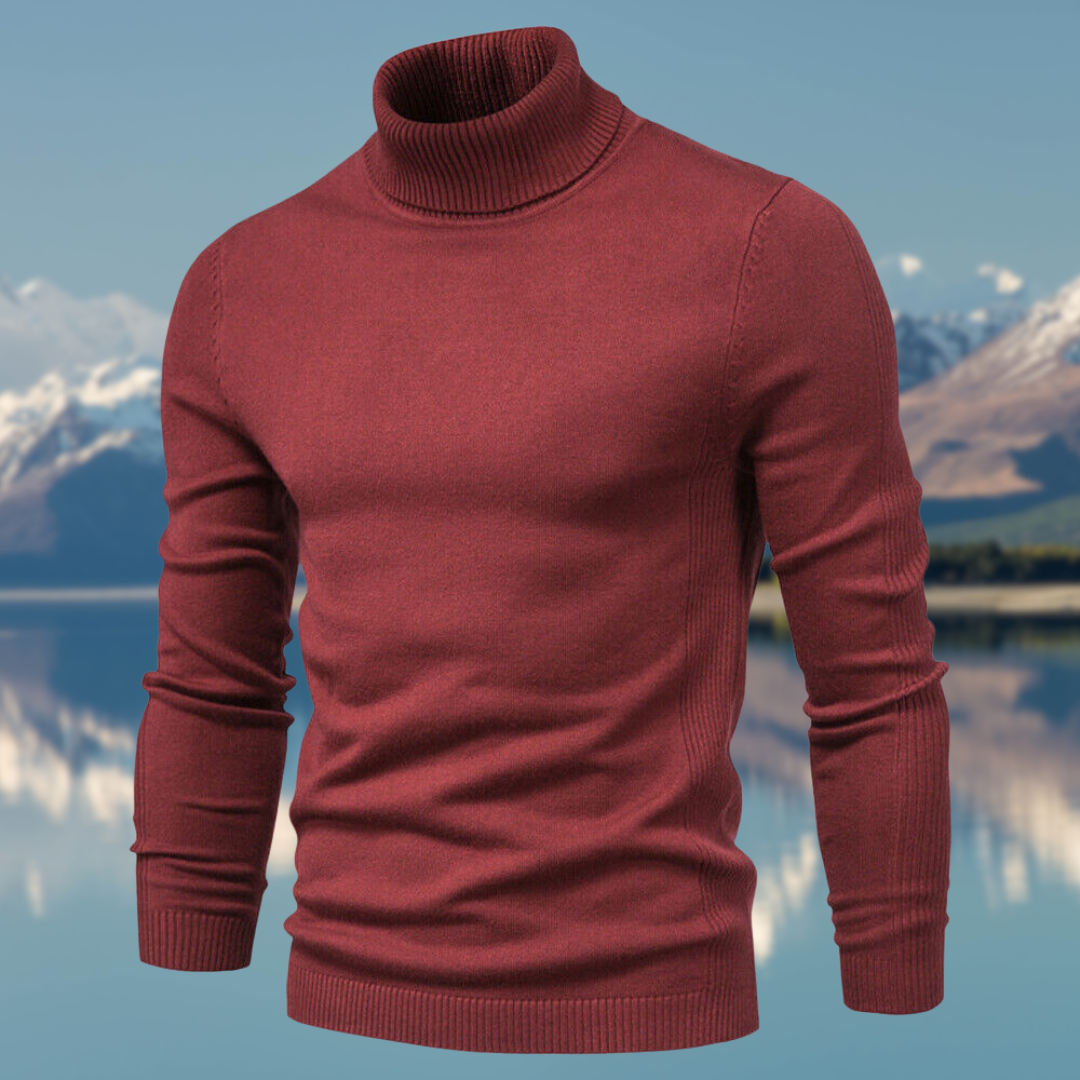 Mico | Men's Turtleneck Sweater with Ribbed Style