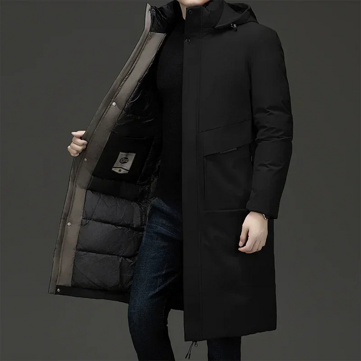 Torvik | Men's Mid-length Quilted Parka with Hood